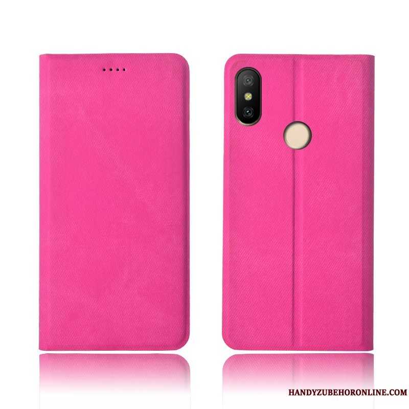 Etui Redmi Note 6 Pro Blød Denim Ny, Cover Redmi Note 6 Pro Silikone Rød Telefon