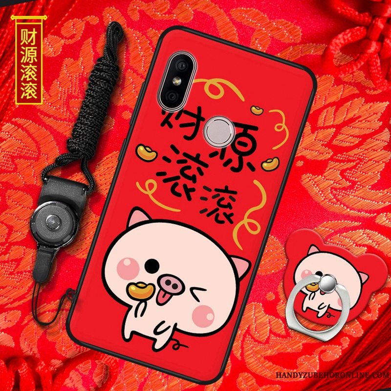 Etui Redmi Note 6 Pro Blød Rød Ny, Cover Redmi Note 6 Pro Beskyttelse Telefon