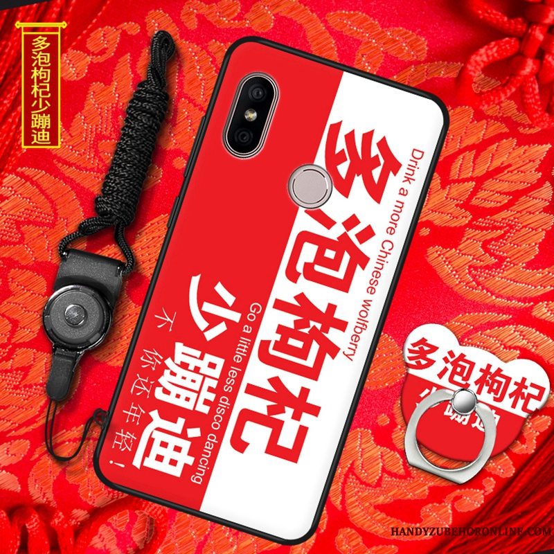 Etui Redmi Note 6 Pro Blød Rød Ny, Cover Redmi Note 6 Pro Beskyttelse Telefon