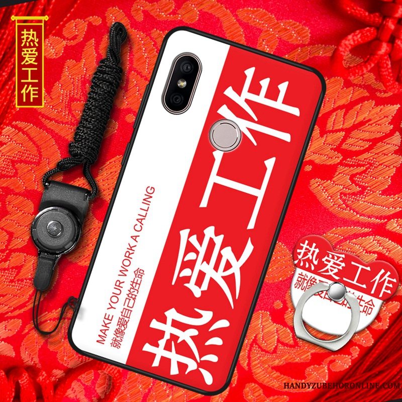 Etui Redmi Note 6 Pro Blød Rød Ny, Cover Redmi Note 6 Pro Beskyttelse Telefon