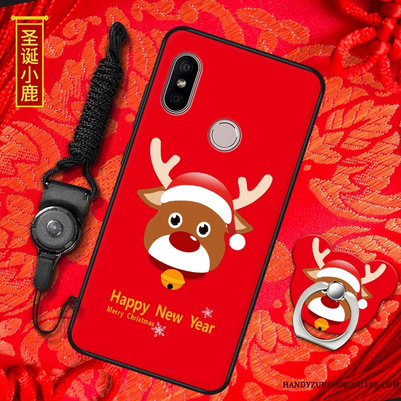 Etui Redmi Note 6 Pro Blød Rød Ny, Cover Redmi Note 6 Pro Beskyttelse Telefon