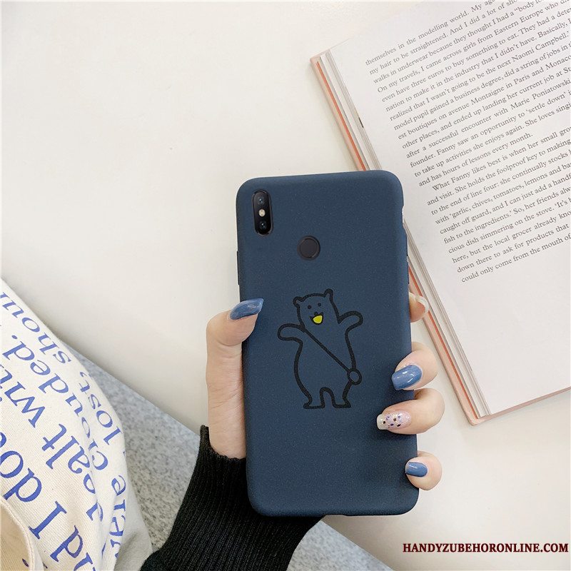 Etui Redmi Note 6 Pro Cartoon Bjørn Nubuck, Cover Redmi Note 6 Pro Tasker Lille Sektion Elskeren