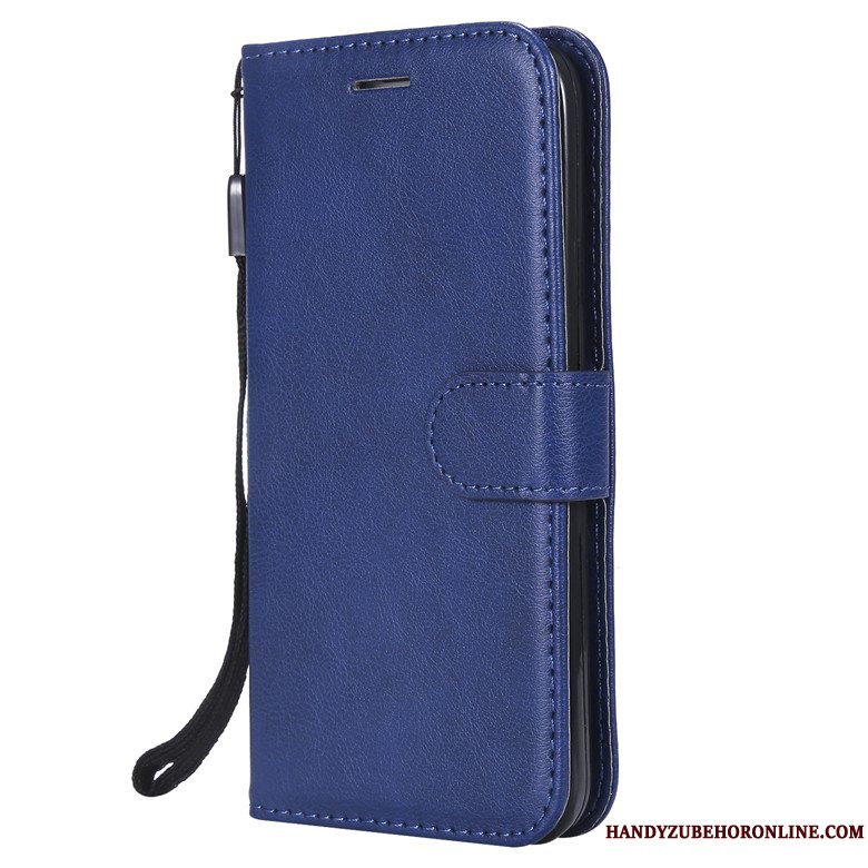 Etui Redmi Note 6 Pro Folio Telefonsolid Farve, Cover Redmi Note 6 Pro Læder Simple Rød