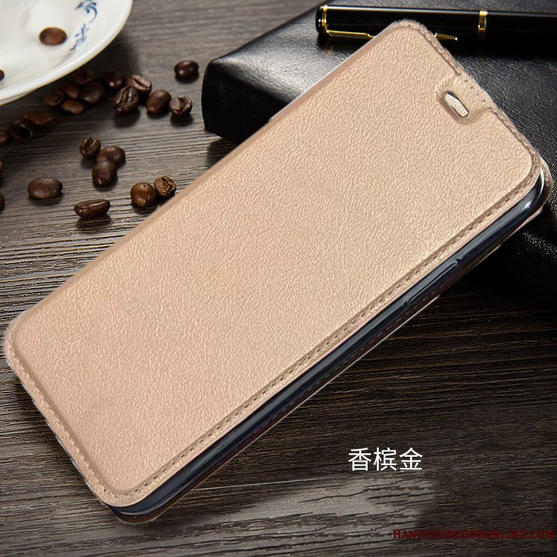 Etui Redmi Note 6 Pro Læder Guld Telefon, Cover Redmi Note 6 Pro Tasker Anti-fald Rød