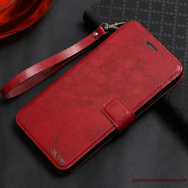 Etui Redmi Note 6 Pro Silikone Telefonrød, Cover Redmi Note 6 Pro Tasker Guld Anti-fald