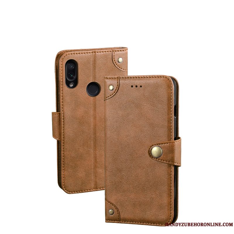 Etui Redmi Note 7 Beskyttelse Telefonrød, Cover Redmi Note 7 Folio Anti-fald