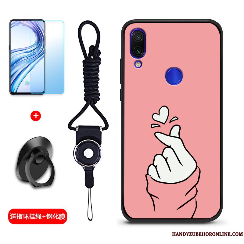 Etui Redmi Note 7 Silikone Telefonaf Personlighed, Cover Redmi Note 7 Beskyttelse Anti-fald Rød