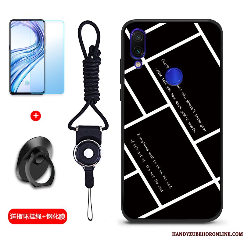 Etui Redmi Note 7 Silikone Telefonaf Personlighed, Cover Redmi Note 7 Beskyttelse Anti-fald Rød