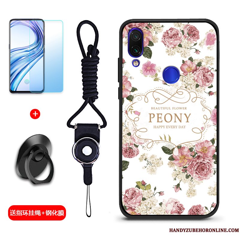 Etui Redmi Note 7 Silikone Telefonaf Personlighed, Cover Redmi Note 7 Beskyttelse Anti-fald Rød