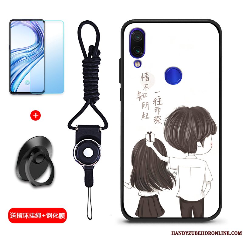 Etui Redmi Note 7 Silikone Telefonaf Personlighed, Cover Redmi Note 7 Beskyttelse Anti-fald Rød