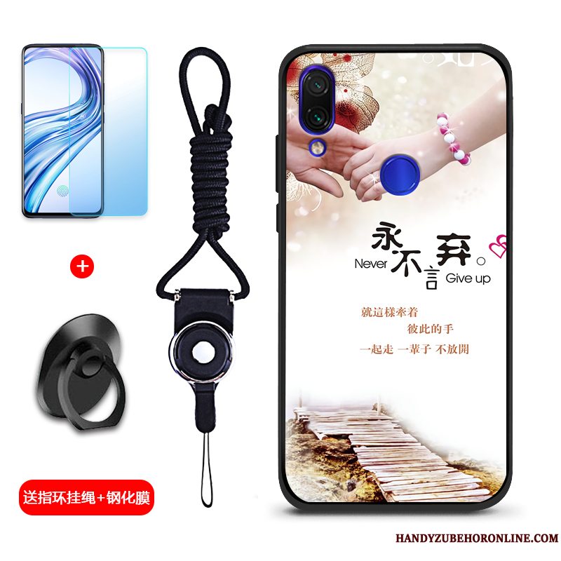 Etui Redmi Note 7 Silikone Telefonaf Personlighed, Cover Redmi Note 7 Beskyttelse Anti-fald Rød