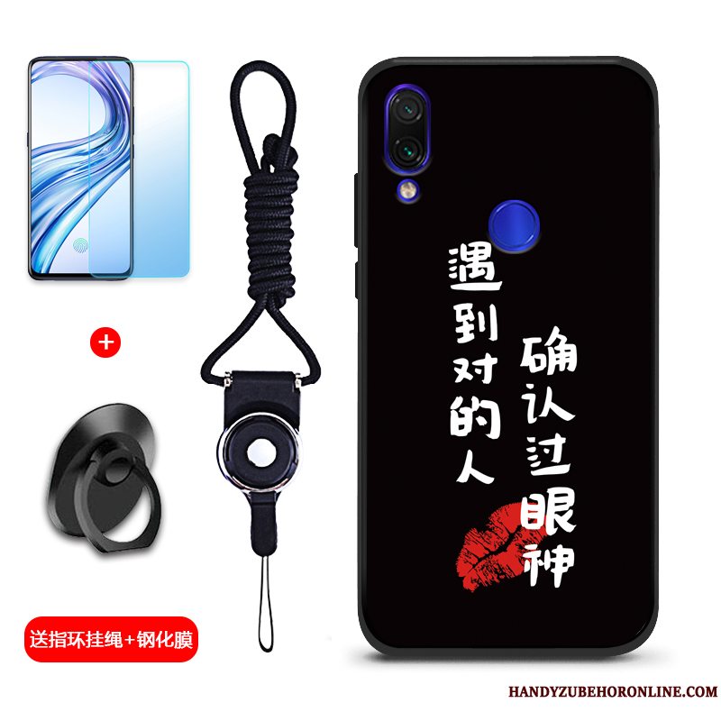 Etui Redmi Note 7 Silikone Telefonaf Personlighed, Cover Redmi Note 7 Beskyttelse Anti-fald Rød