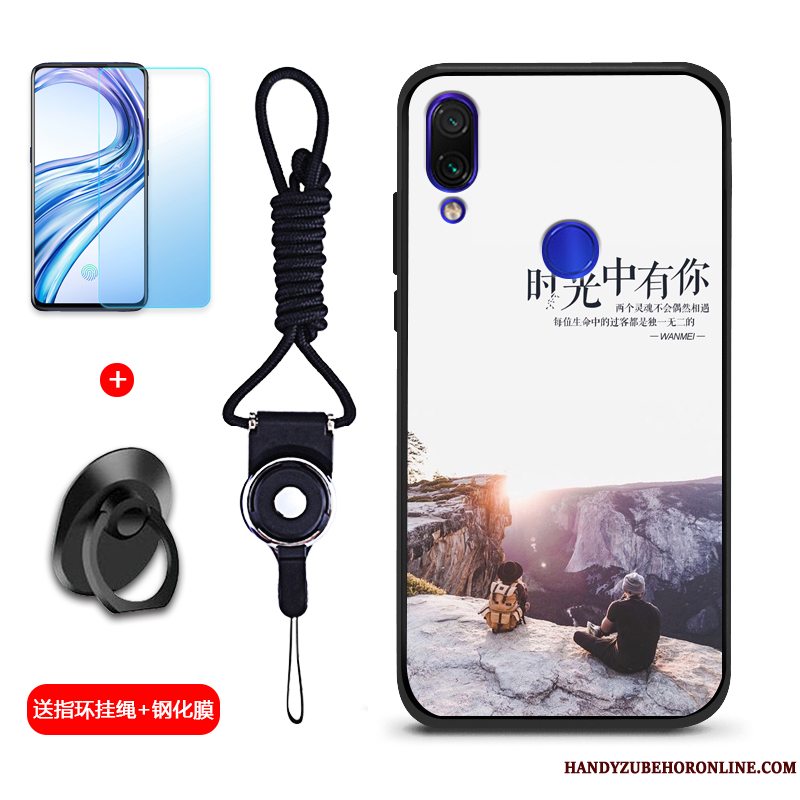 Etui Redmi Note 7 Silikone Telefonaf Personlighed, Cover Redmi Note 7 Beskyttelse Anti-fald Rød