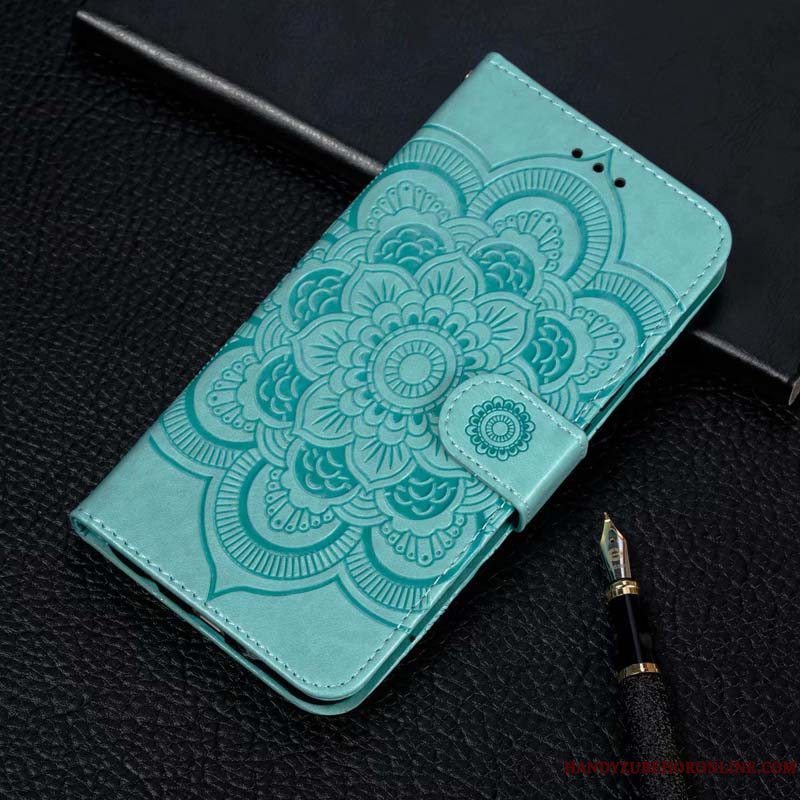 Etui Redmi Note 7 Support Blå Telefon, Cover Redmi Note 7 Blød Rød Fold