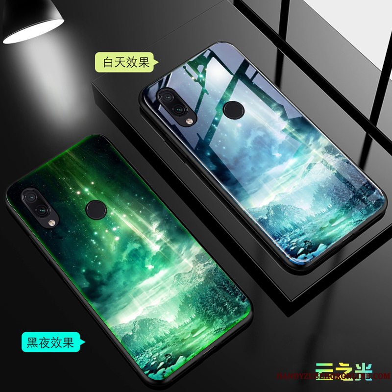 Etui Redmi Note 7 Tasker Lille Sektion Net Red, Cover Redmi Note 7 Silikone Glas Telefon