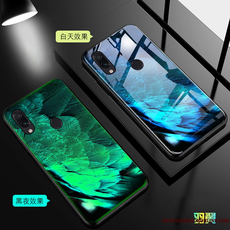 Etui Redmi Note 7 Tasker Lille Sektion Net Red, Cover Redmi Note 7 Silikone Glas Telefon