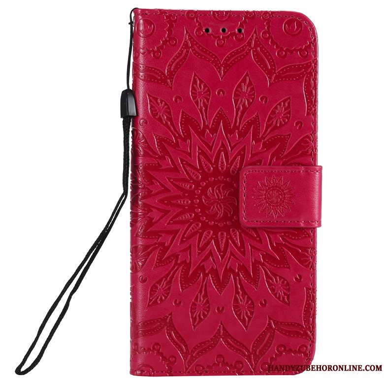 Etui Redmi Note 7 Tasker Lille Sektion Rød, Cover Redmi Note 7 Folio Trend Telefon