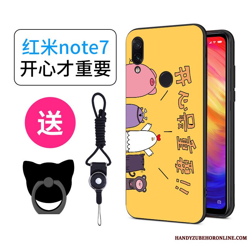 Etui Redmi Note 7 Tasker Smuk Rød, Cover Redmi Note 7 Cartoon Af Personlighed Elskeren