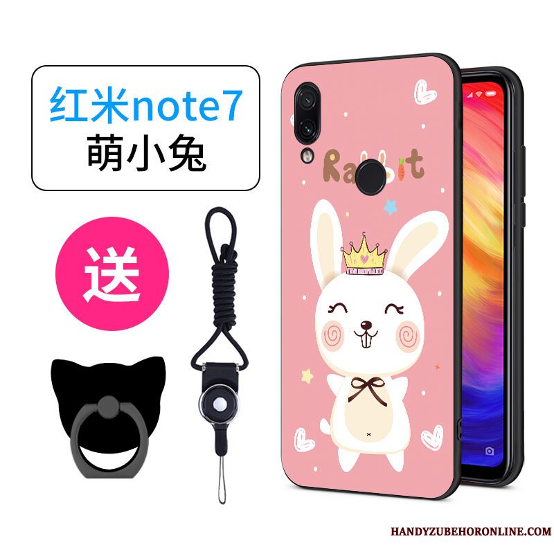 Etui Redmi Note 7 Tasker Smuk Rød, Cover Redmi Note 7 Cartoon Af Personlighed Elskeren