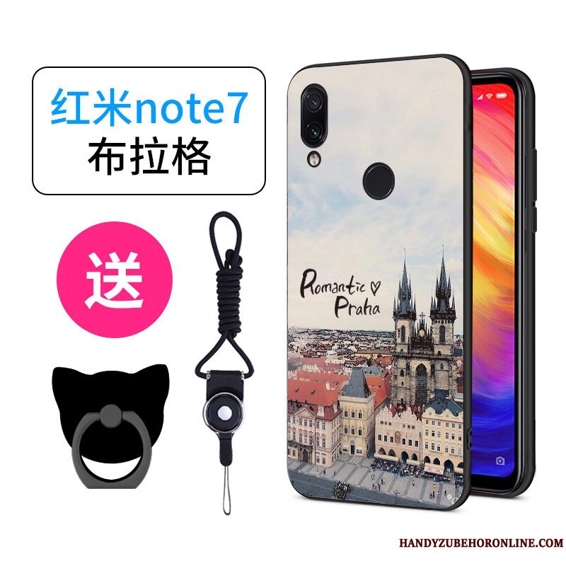 Etui Redmi Note 7 Tasker Smuk Rød, Cover Redmi Note 7 Cartoon Af Personlighed Elskeren