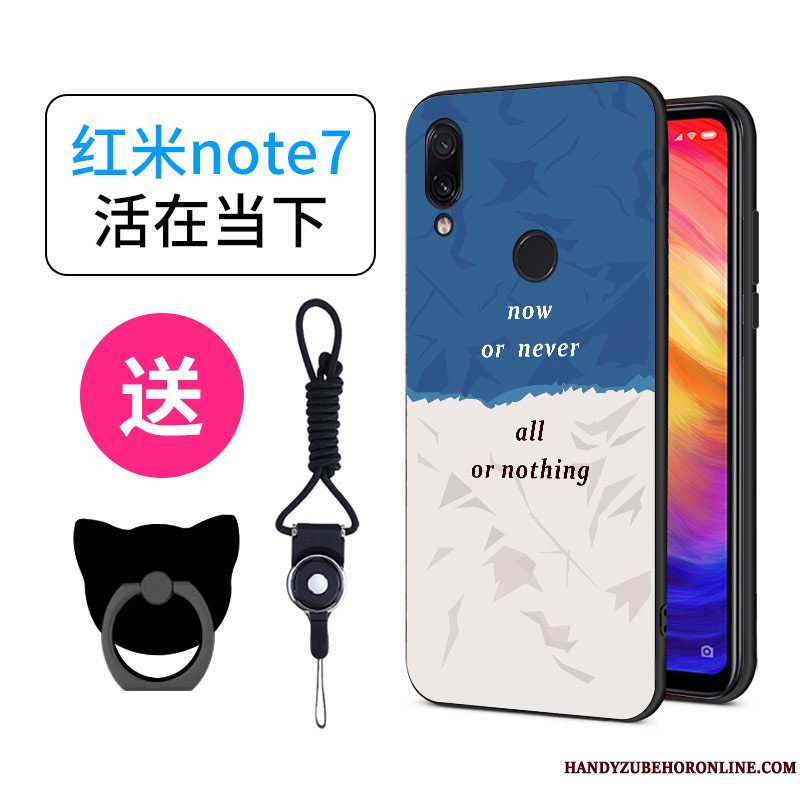 Etui Redmi Note 7 Tasker Smuk Rød, Cover Redmi Note 7 Cartoon Af Personlighed Elskeren