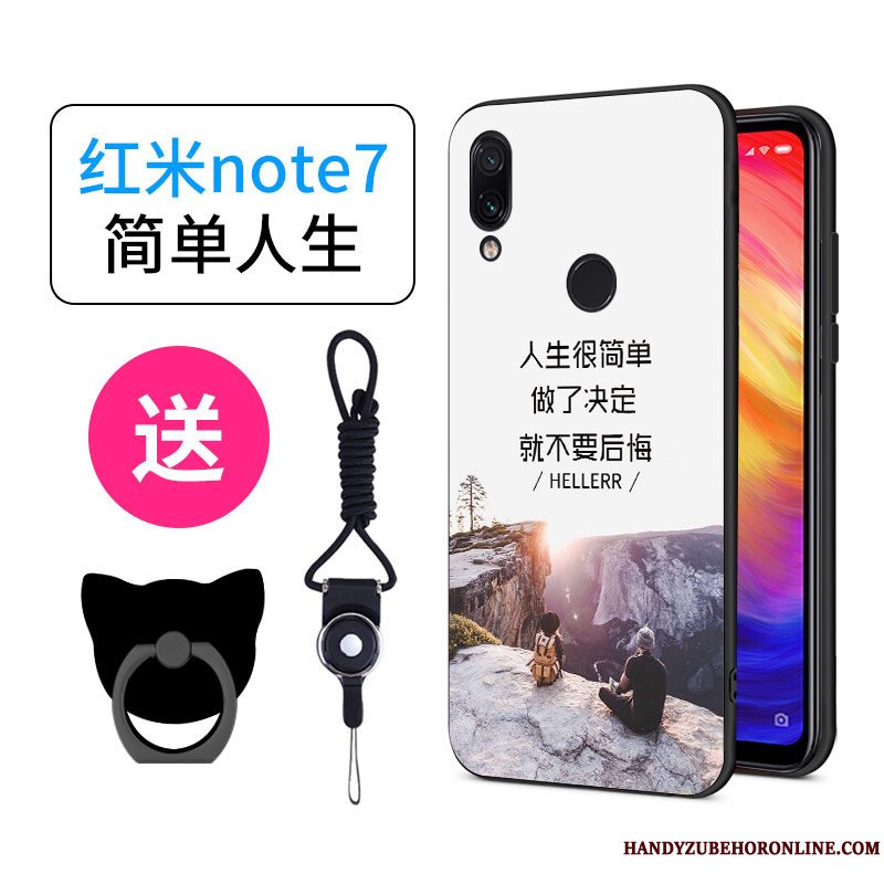 Etui Redmi Note 7 Tasker Smuk Rød, Cover Redmi Note 7 Cartoon Af Personlighed Elskeren