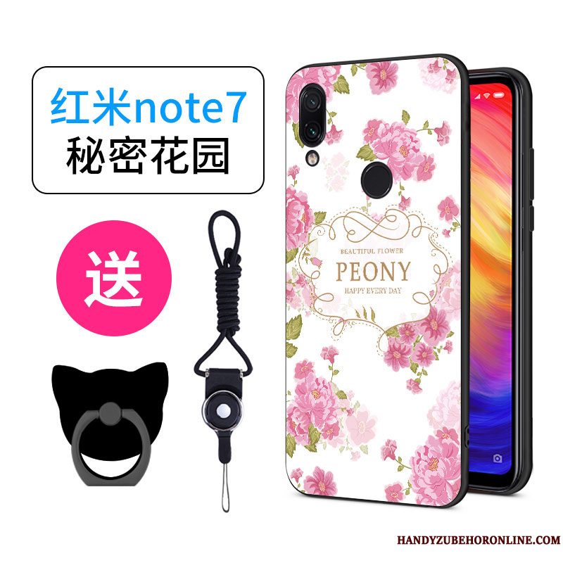 Etui Redmi Note 7 Tasker Smuk Rød, Cover Redmi Note 7 Cartoon Af Personlighed Elskeren