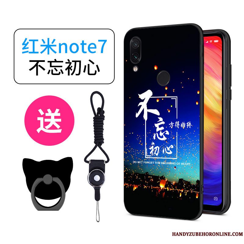 Etui Redmi Note 7 Tasker Smuk Rød, Cover Redmi Note 7 Cartoon Af Personlighed Elskeren