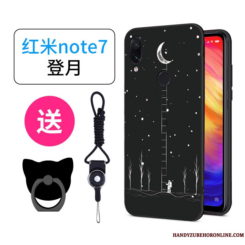 Etui Redmi Note 7 Tasker Smuk Rød, Cover Redmi Note 7 Cartoon Af Personlighed Elskeren