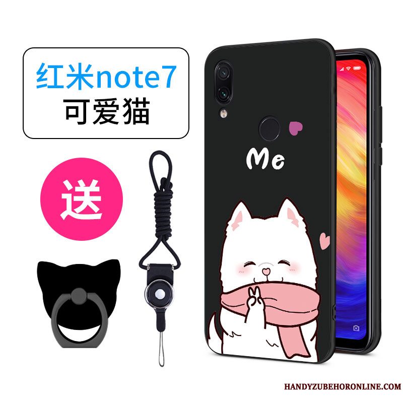 Etui Redmi Note 7 Tasker Smuk Rød, Cover Redmi Note 7 Cartoon Af Personlighed Elskeren