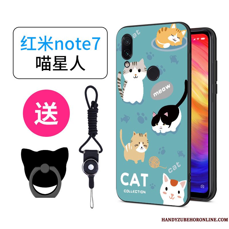 Etui Redmi Note 7 Tasker Smuk Rød, Cover Redmi Note 7 Cartoon Af Personlighed Elskeren