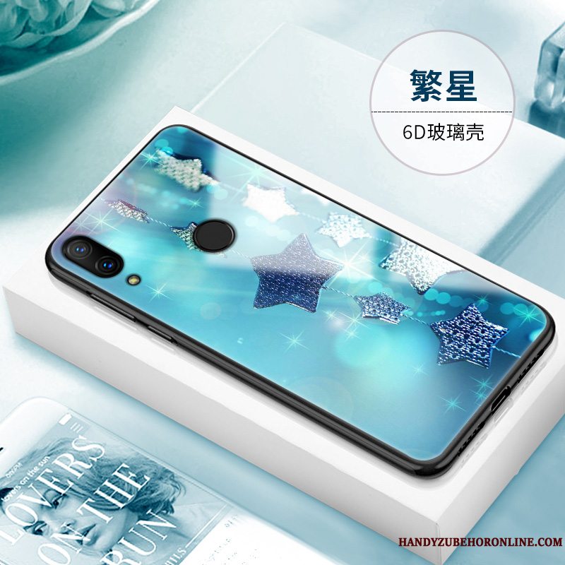 Etui Redmi Note 7 Tasker Telefonspejl, Cover Redmi Note 7 Rød Glas