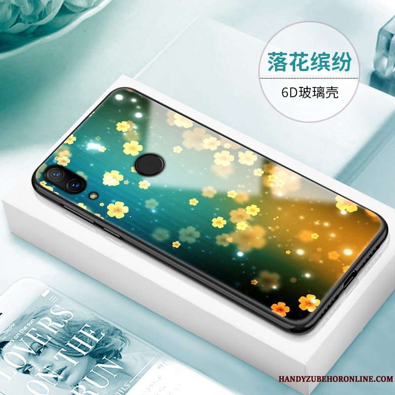 Etui Redmi Note 7 Tasker Telefonspejl, Cover Redmi Note 7 Rød Glas