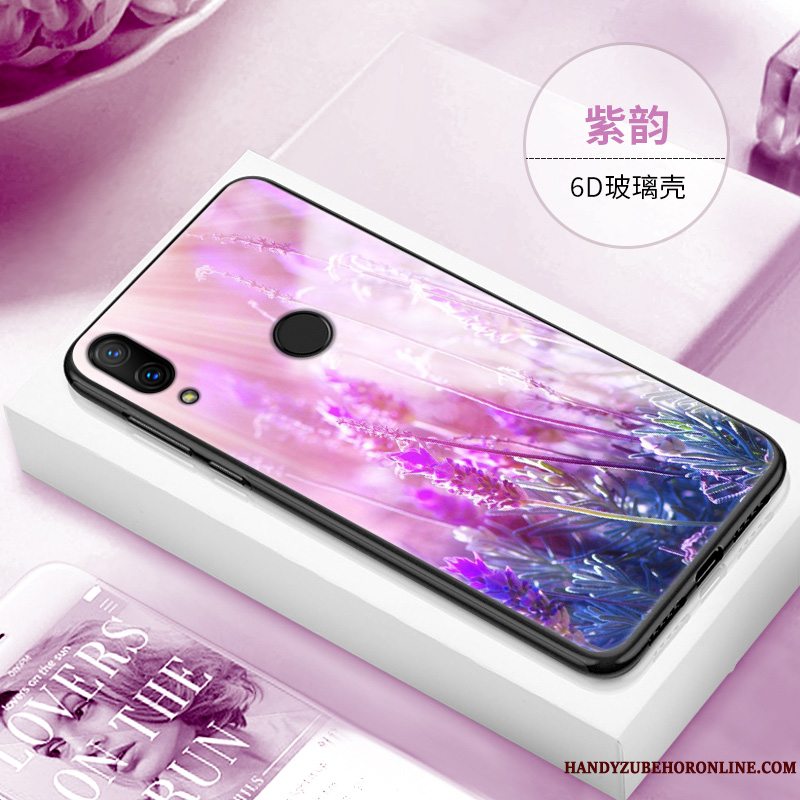 Etui Redmi Note 7 Tasker Telefonspejl, Cover Redmi Note 7 Rød Glas