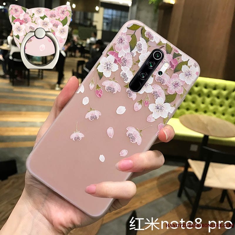 Etui Redmi Note 8 Pro Beskyttelse Hængende Ornamenter Cherry, Cover Redmi Note 8 Pro Blød Tree Trendy