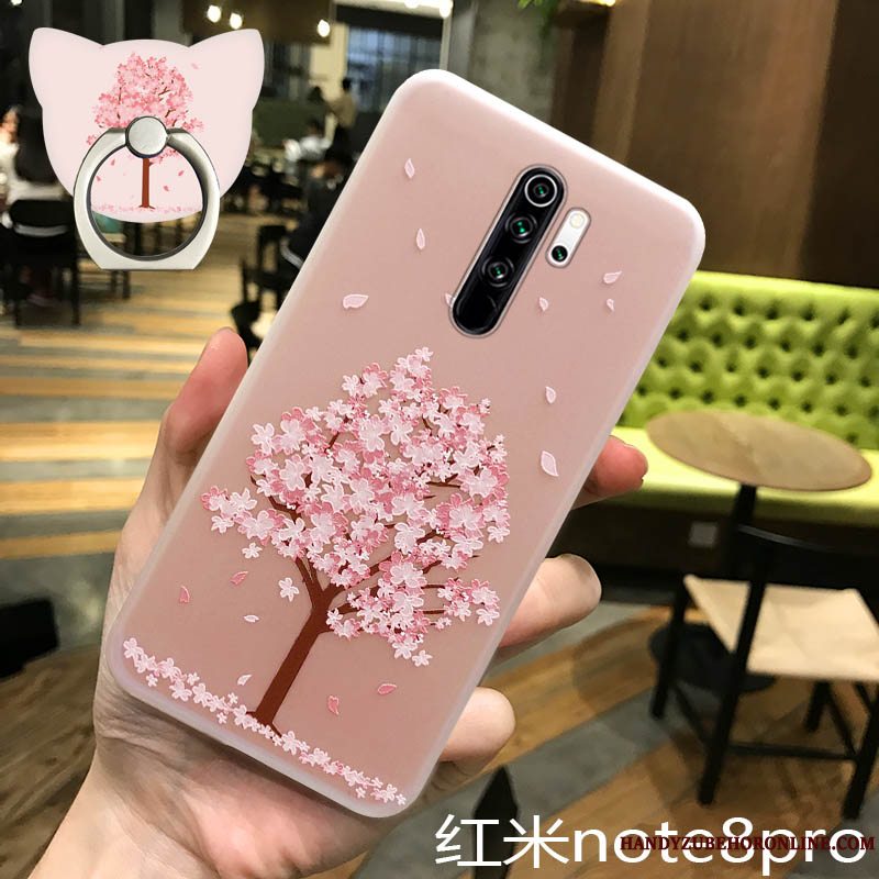 Etui Redmi Note 8 Pro Beskyttelse Hængende Ornamenter Cherry, Cover Redmi Note 8 Pro Blød Tree Trendy