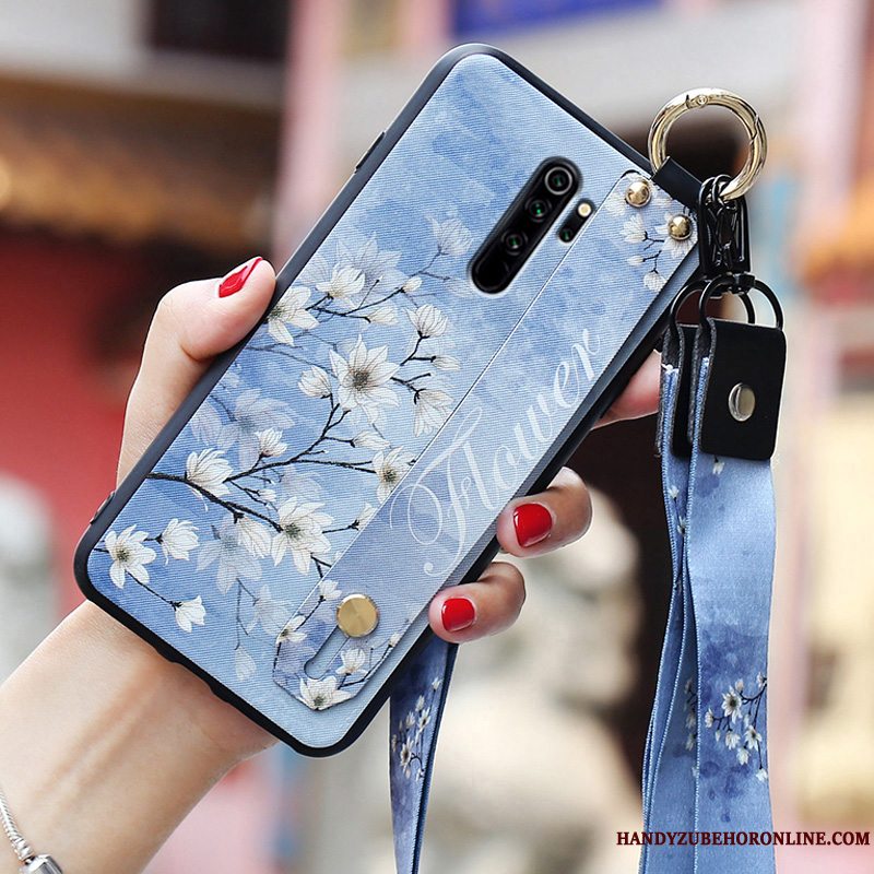 Etui Redmi Note 8 Pro Beskyttelse Rød Hvid, Cover Redmi Note 8 Pro Hængende Ornamenter Telefon