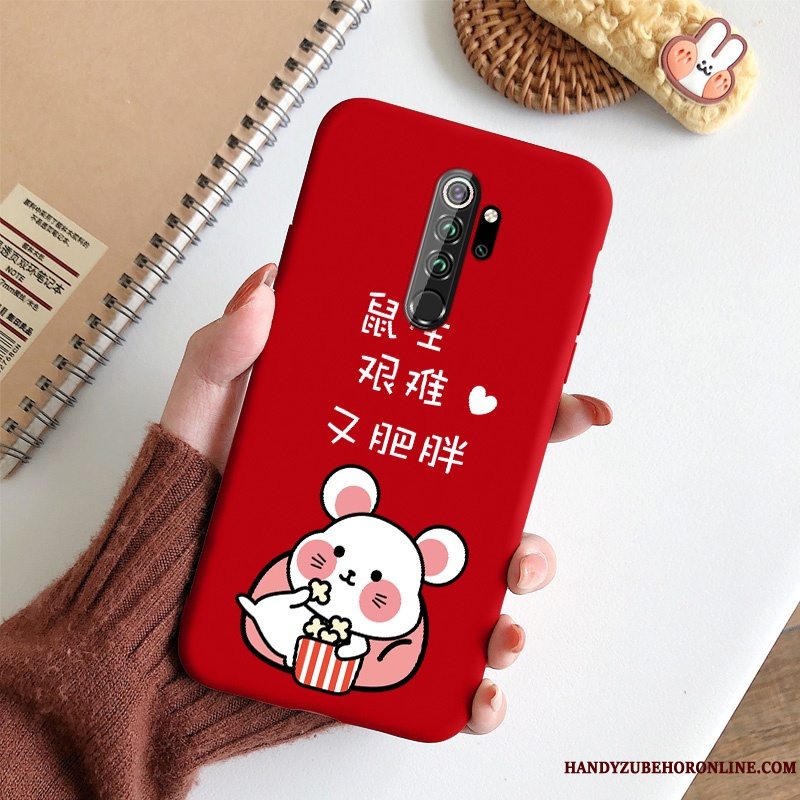 Etui Redmi Note 8 Pro Blød Rød Nubuck, Cover Redmi Note 8 Pro Silikone Tynd Trend