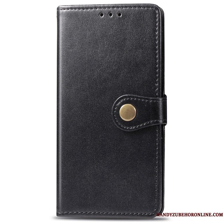 Etui Redmi Note 8 Pro Blød Sort Rød, Cover Redmi Note 8 Pro Folio Telefonlille Sektion