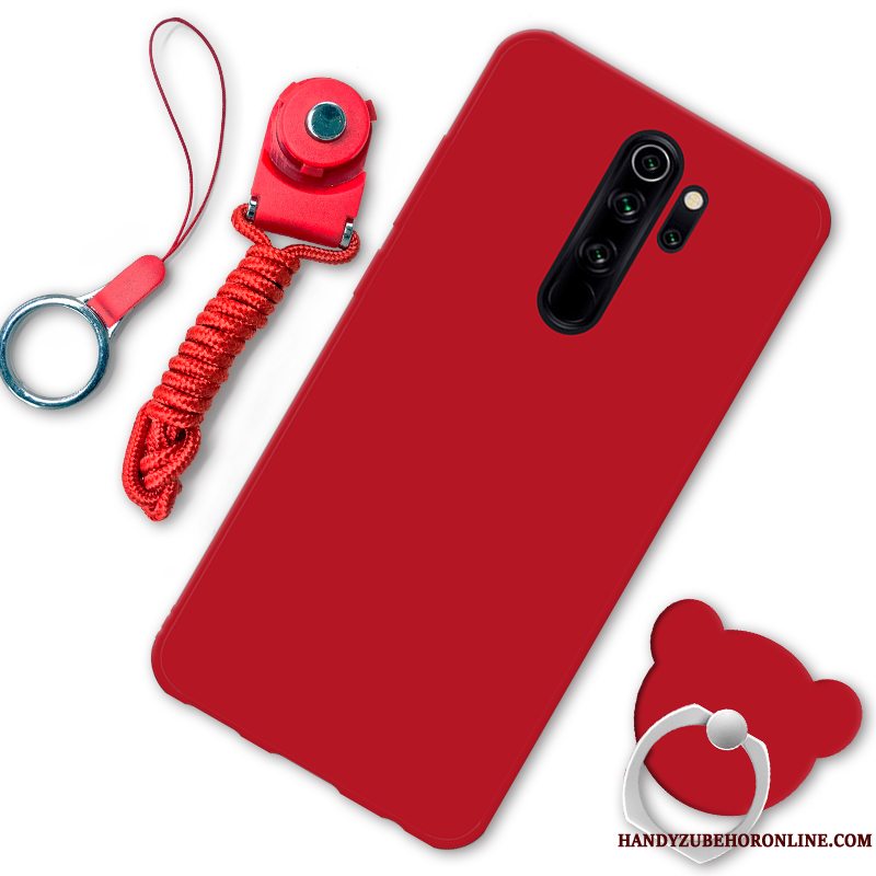 Etui Redmi Note 8 Pro Cartoon Anti-fald Elskeren, Cover Redmi Note 8 Pro Support Telefonrød