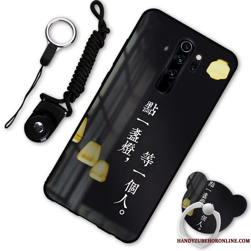 Etui Redmi Note 8 Pro Cartoon Anti-fald Elskeren, Cover Redmi Note 8 Pro Support Telefonrød