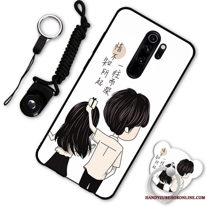 Etui Redmi Note 8 Pro Cartoon Anti-fald Elskeren, Cover Redmi Note 8 Pro Support Telefonrød