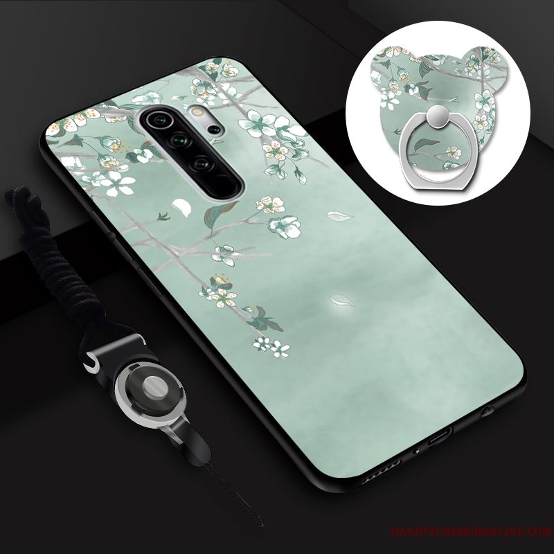 Etui Redmi Note 8 Pro Cartoon Skærmbeskyttelse Hærdning, Cover Redmi Note 8 Pro Hængende Ornamenter Telefon