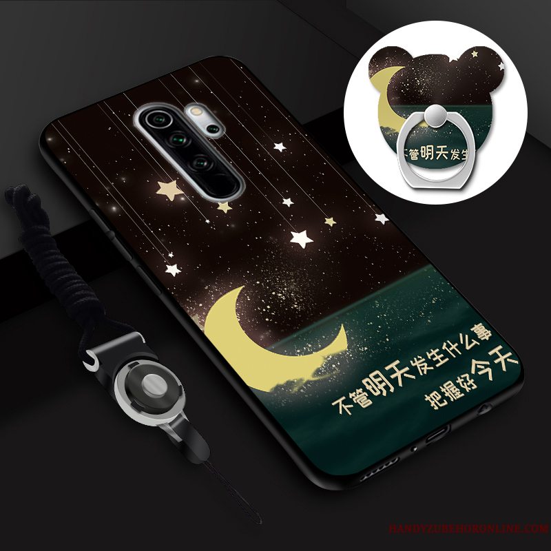 Etui Redmi Note 8 Pro Cartoon Skærmbeskyttelse Hærdning, Cover Redmi Note 8 Pro Hængende Ornamenter Telefon