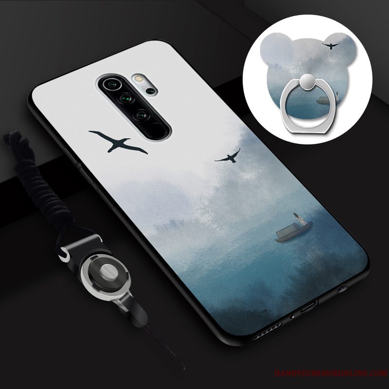 Etui Redmi Note 8 Pro Cartoon Skærmbeskyttelse Hærdning, Cover Redmi Note 8 Pro Hængende Ornamenter Telefon