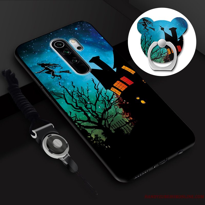 Etui Redmi Note 8 Pro Cartoon Skærmbeskyttelse Hærdning, Cover Redmi Note 8 Pro Hængende Ornamenter Telefon