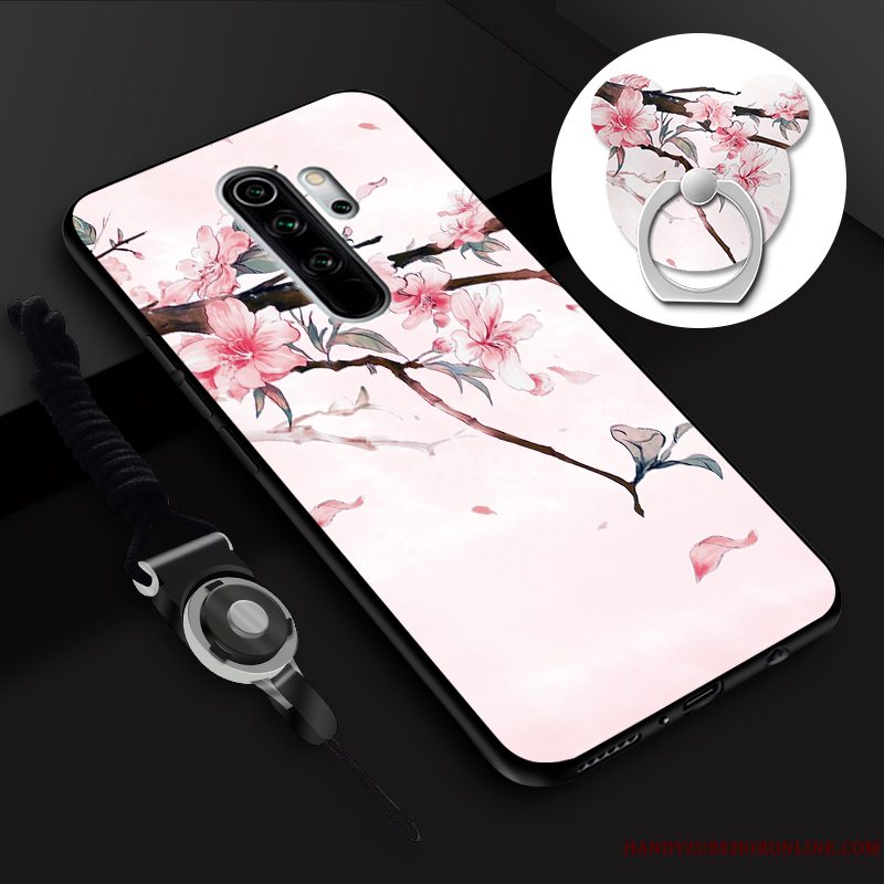 Etui Redmi Note 8 Pro Cartoon Skærmbeskyttelse Hærdning, Cover Redmi Note 8 Pro Hængende Ornamenter Telefon