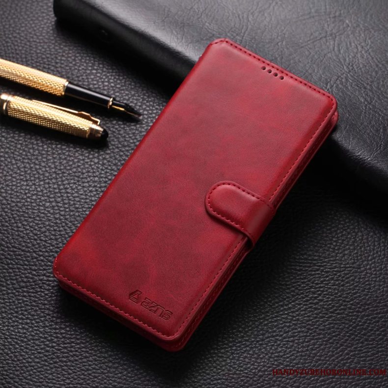 Etui Redmi Note 8 Pro Læder Telefonlille Sektion, Cover Redmi Note 8 Pro Folio Rød