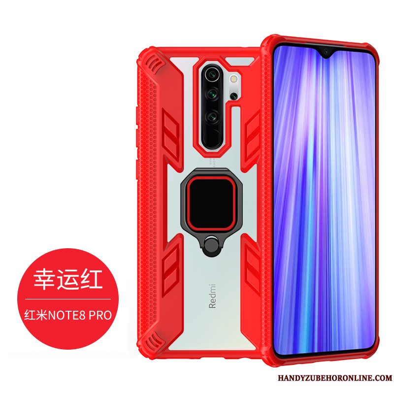 Etui Redmi Note 8 Pro Tasker Mønster Af Personlighed, Cover Redmi Note 8 Pro Support Rød Anti-fald