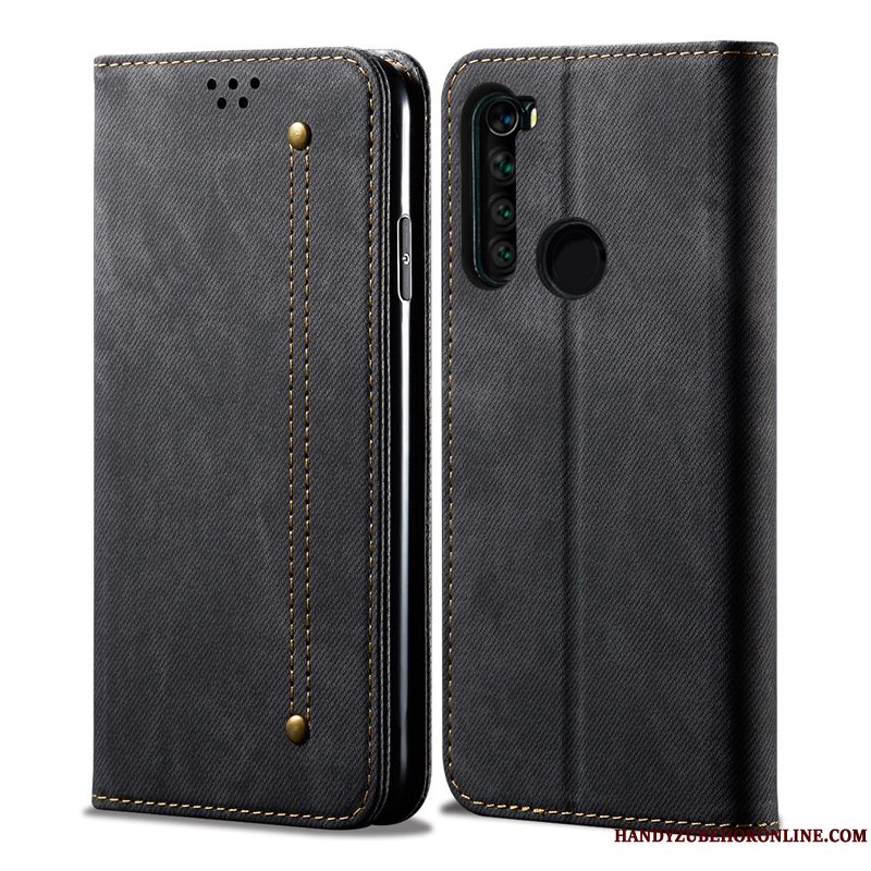 Etui Redmi Note 8t Mode Business Anti-fald, Cover Redmi Note 8t Læder Rød Telefon